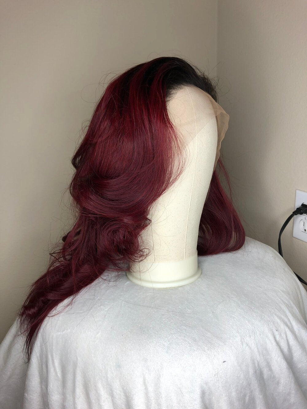 1B/ Burgundy Straight Wig - $230.00 - LuxurySilkyHair