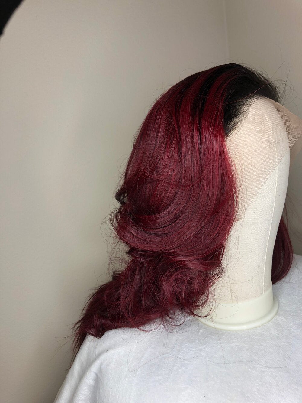1B/ Burgundy Straight Wig - $230.00 - LuxurySilkyHair