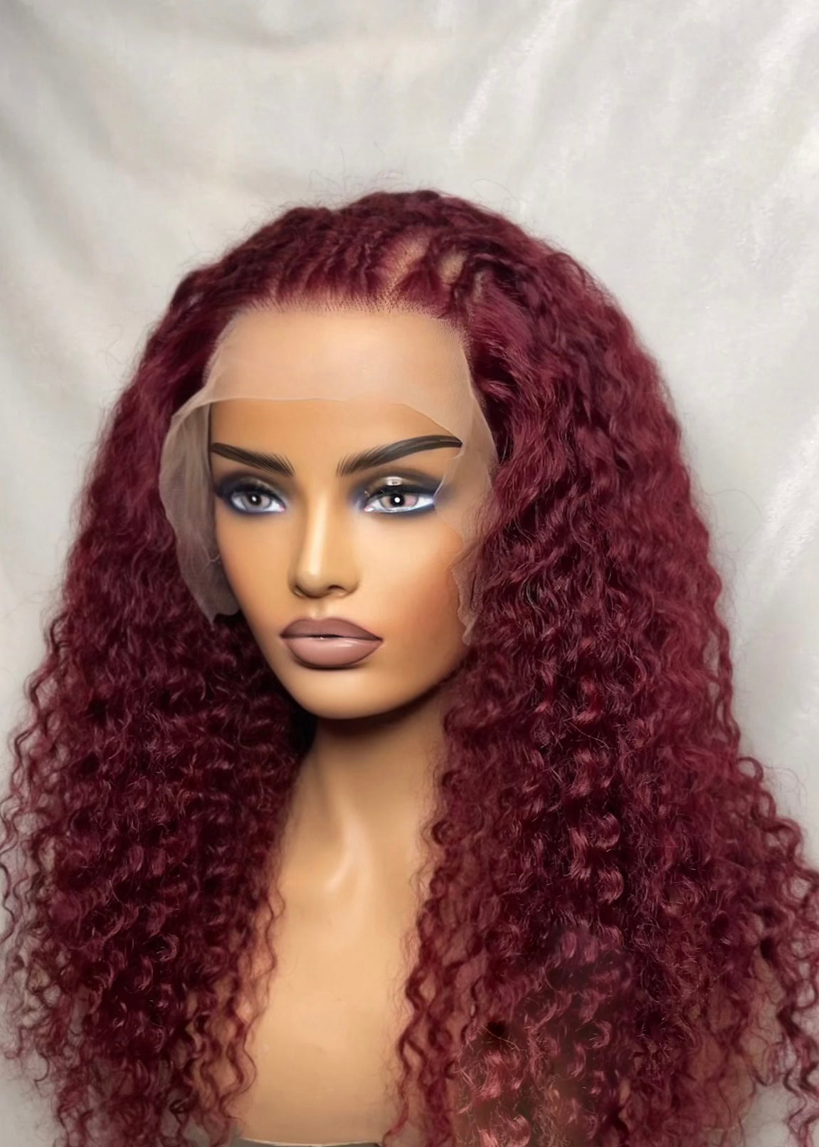 99j Burgundy Lace Frontal Human hair wig! 180% Density