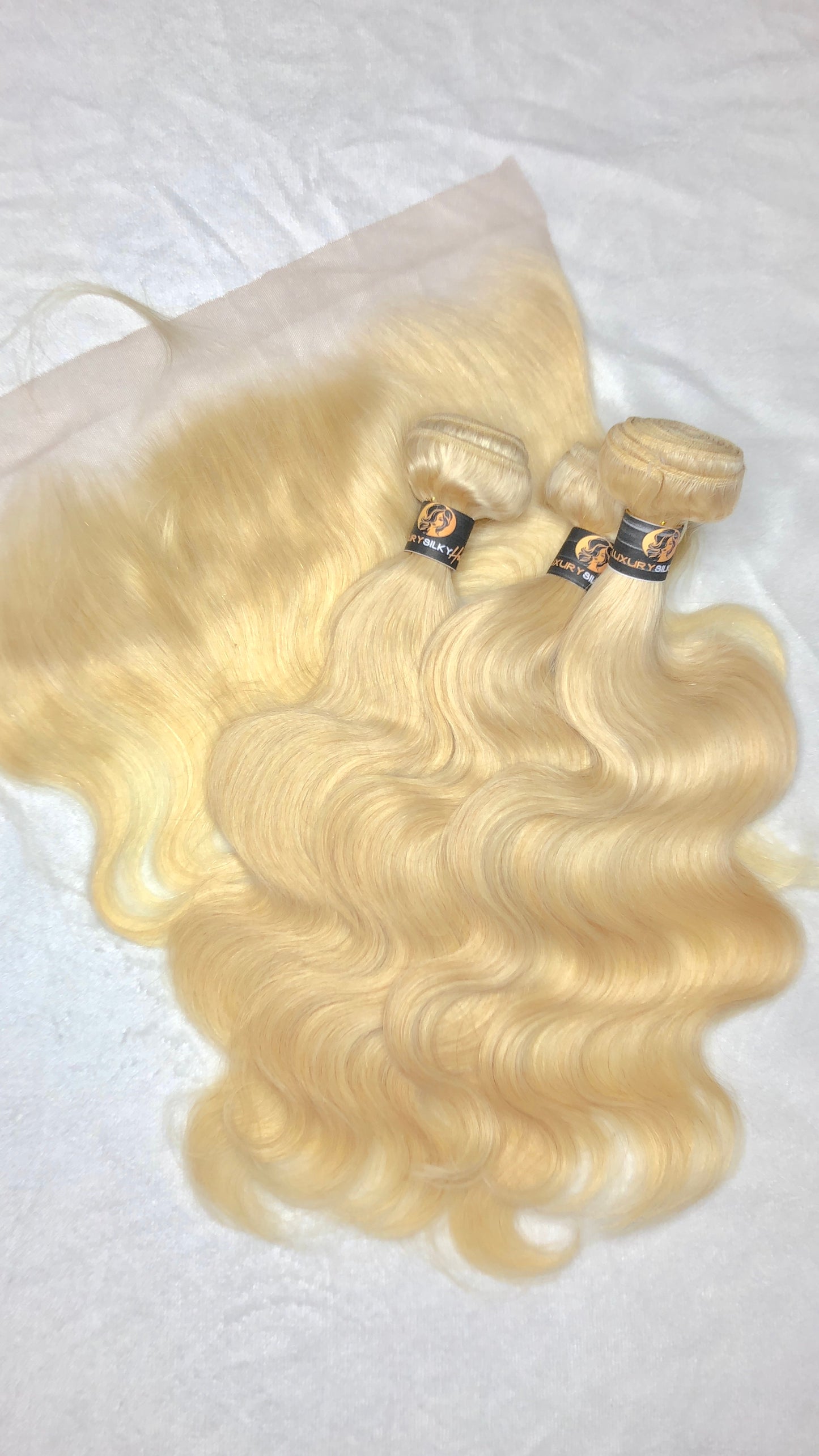 Platinum Blonde | 3 Bundles with Frontal - LuxurySilkyHair