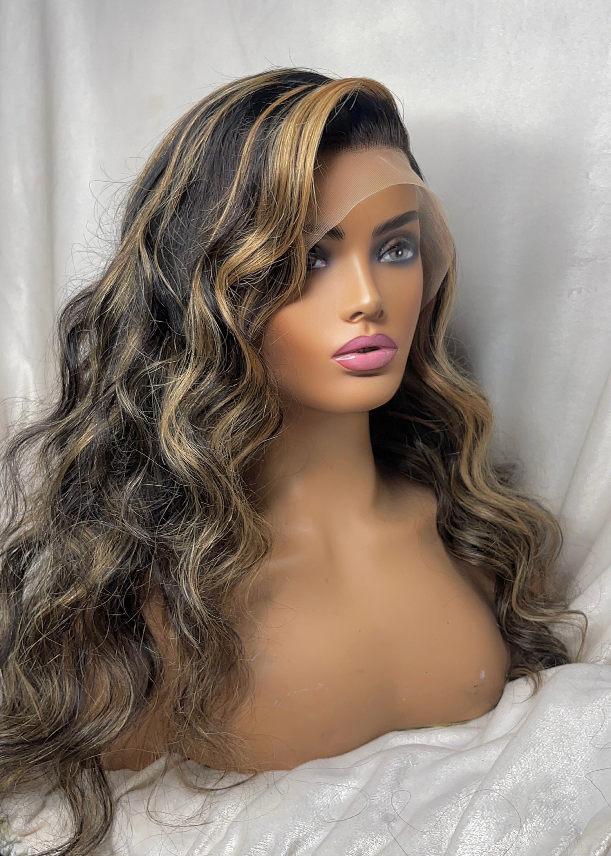 highlight wig glueless black with 27 highlights wig 